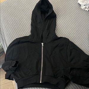 ALO Yoga Black Zip-Up Hoodie